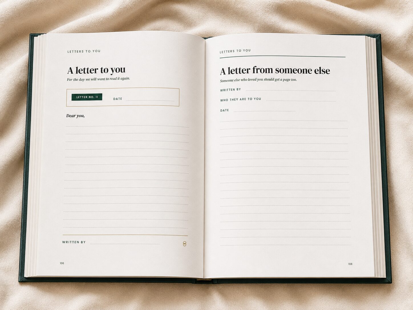 Labrador Memory Book Letters to You pages